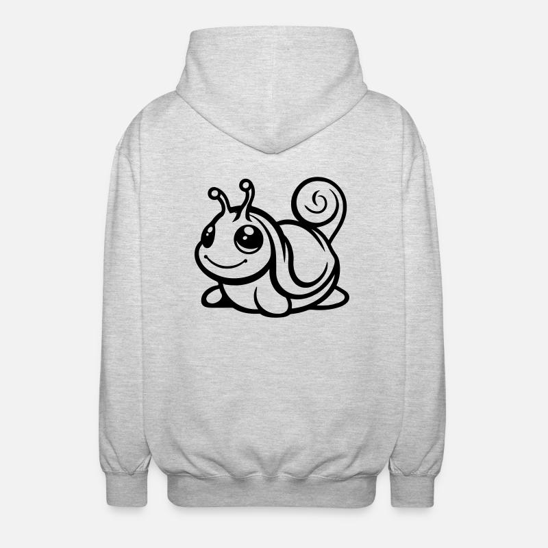 Snail Comic - Unisex Hooded Jacket - light heather grey