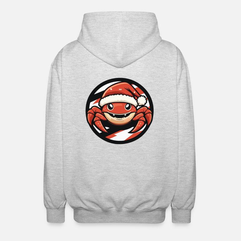 Crabe Crabe Noël Noël - Veste à capuche unisexe - gris clair chiné
