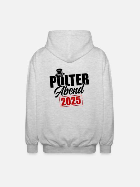 Polterabend 2025 - Unisex Kapuzenjacke - Hellgrau meliert