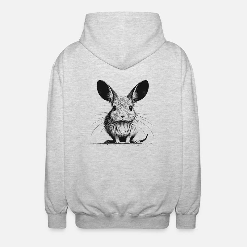 Springmaus - Unisex Kapuzenjacke - Hellgrau meliert