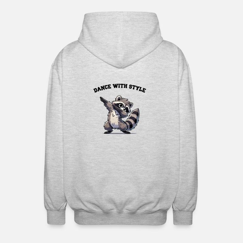 Dabbing de raton laveur - Veste à capuche unisexe - gris clair chiné
