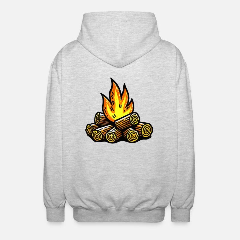 feu de camp - Veste à capuche unisexe - gris clair chiné