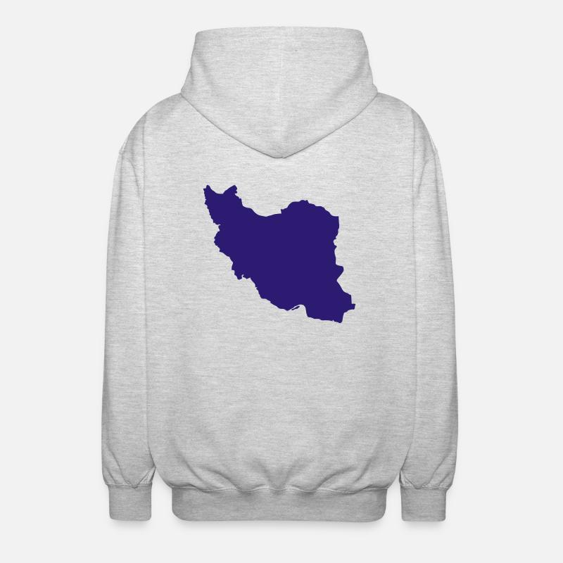Iran - Veste à capuche unisexe - gris clair chiné