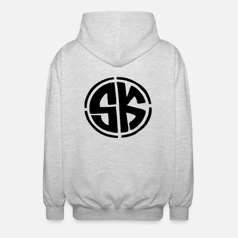 SK LOGO - Unisex Kapuzenjacke - Hellgrau meliert