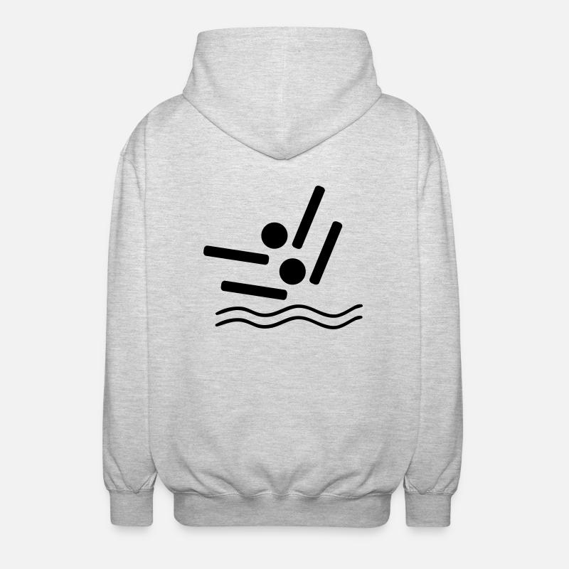 synchronised swimming - Unisex Kapuzenjacke - Hellgrau meliert