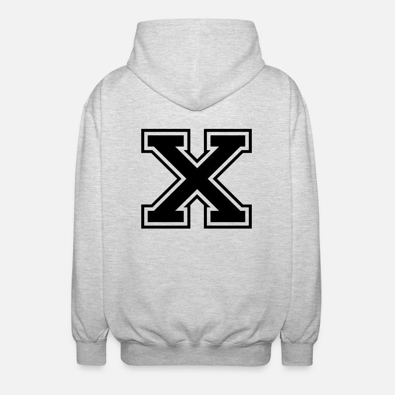 x - Unisex Kapuzenjacke - Hellgrau meliert