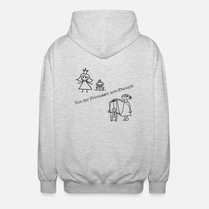 De princesse à épouse - Veste à capuche unisexe - gris clair chiné