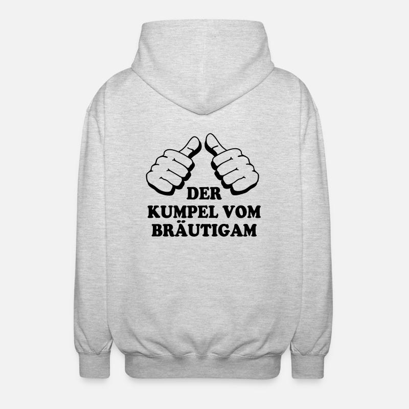Kumpel vom Bräutigam - Unisex Kapuzenjacke - Hellgrau meliert