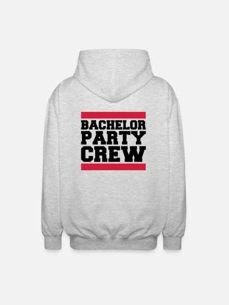Bachelor Party Crew - Unisex Hooded Jacket - light heather grey