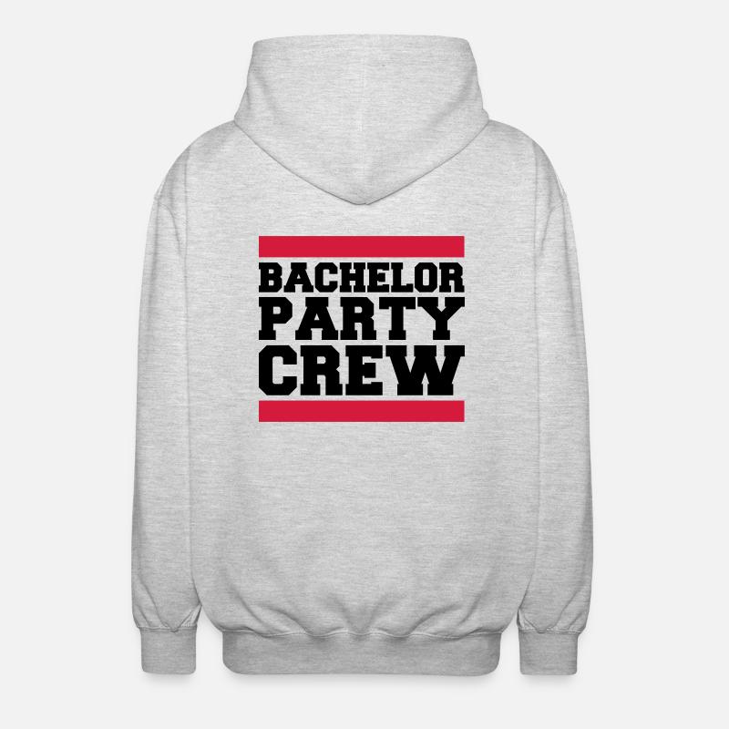 Bachelor Party Crew - Unisex Kapuzenjacke - Hellgrau meliert