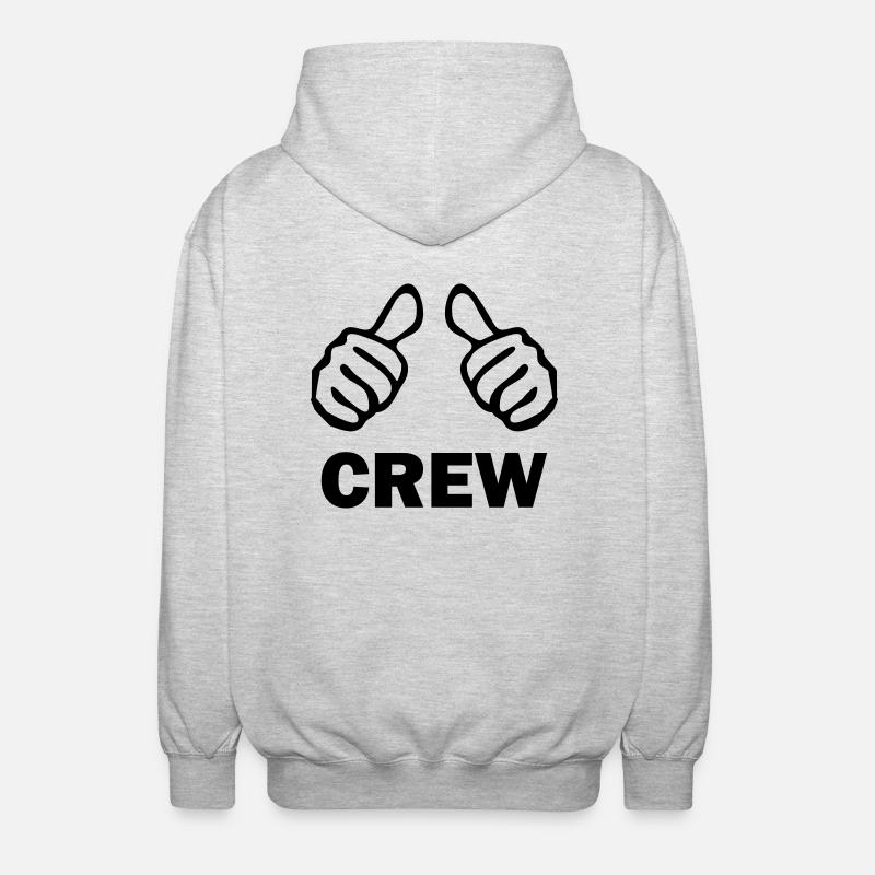 crew - Unisex Kapuzenjacke - Hellgrau meliert