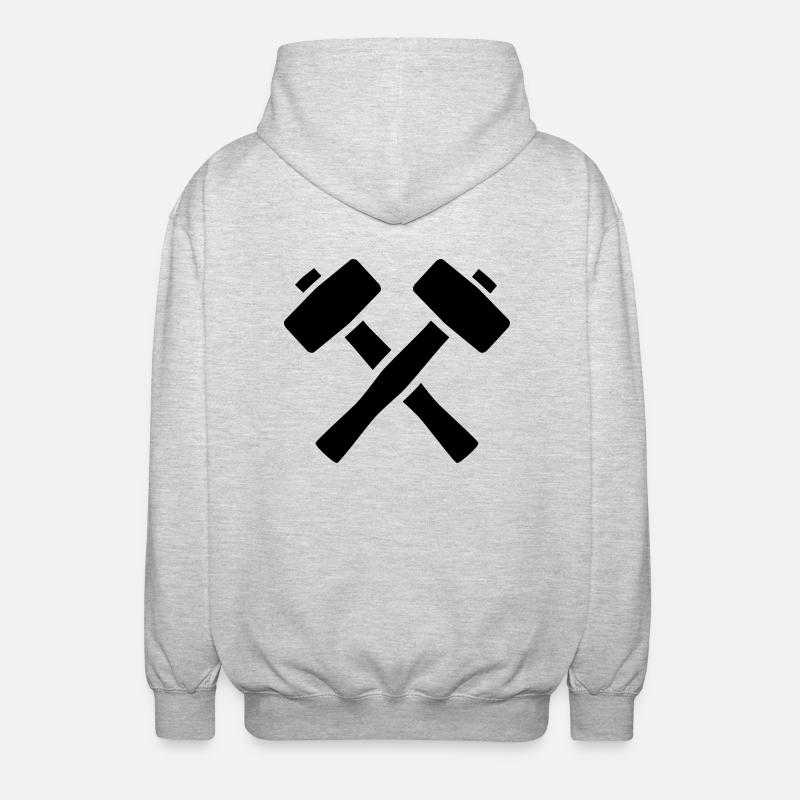 Hammer - Unisex Kapuzenjacke - Hellgrau meliert