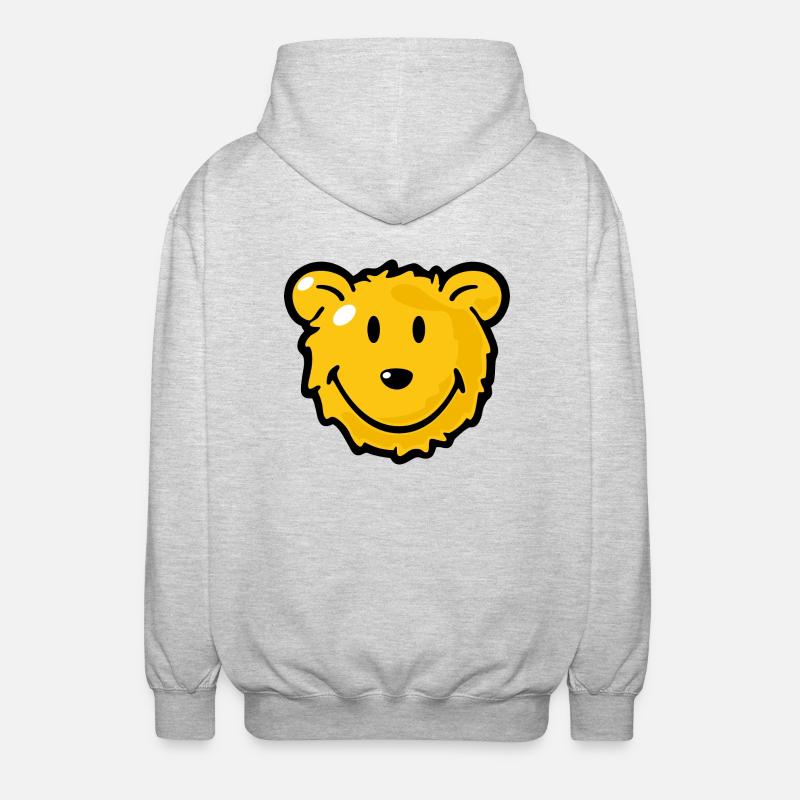 Smiley Bear - Unisex Kapuzenjacke - Hellgrau meliert