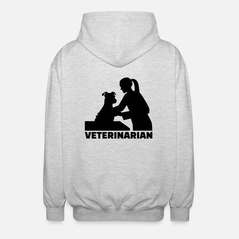 Veterinarian - Unisex Hooded Jacket - light heather grey