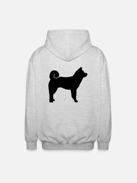 Shiba Inu - Unisex Kapuzenjacke - Hellgrau meliert