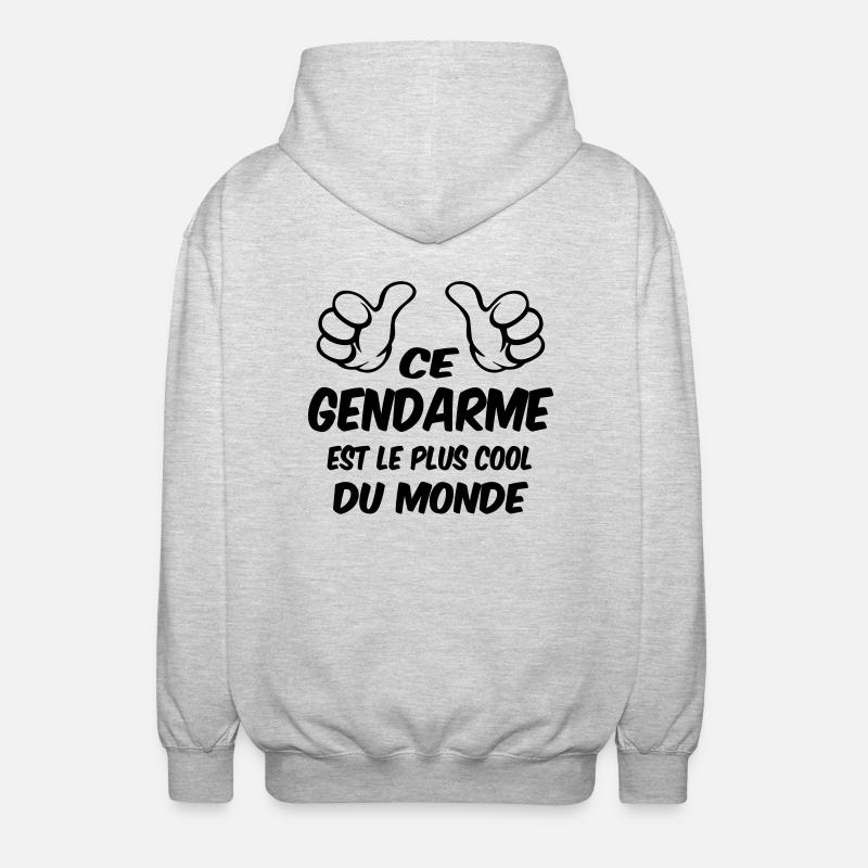 MEILLEUR GENDARME - Veste à capuche unisexe - gris clair chiné