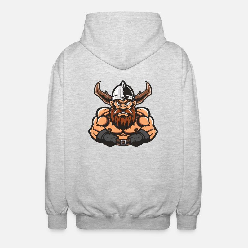 Bande dessinée viking - Veste à capuche unisexe - gris clair chiné