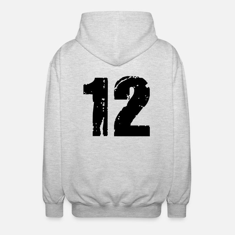 12 - Veste à capuche unisexe - gris clair chiné