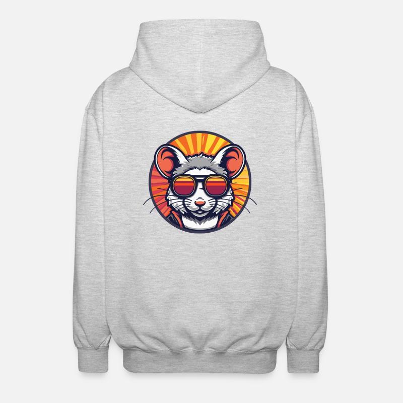 Mouse Comic Cool - Unisex Hooded Jacket - light heather grey