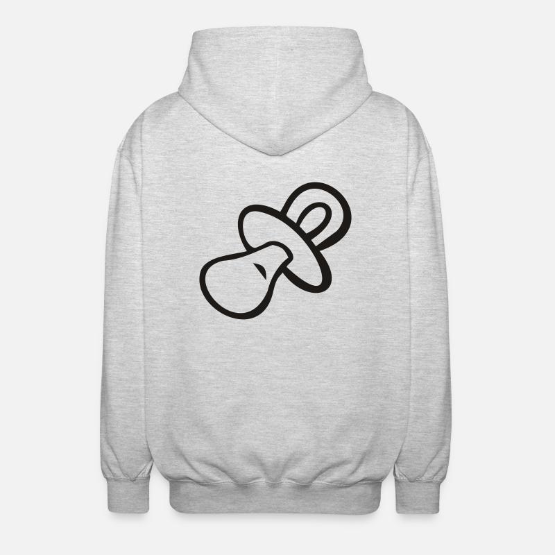 Schnuller - Unisex Kapuzenjacke - Hellgrau meliert