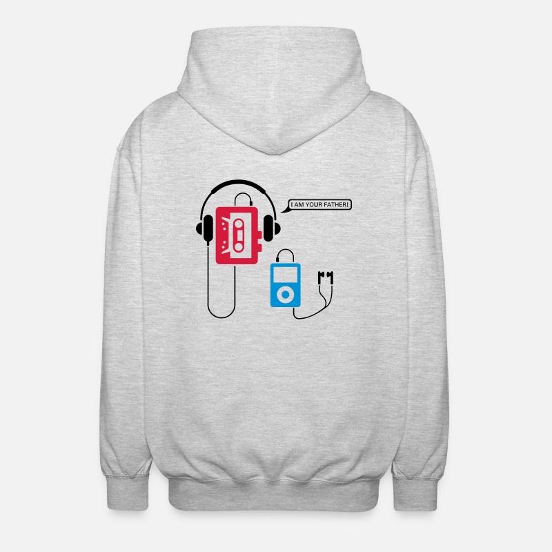 POD 3 - Unisex Kapuzenjacke - Hellgrau meliert