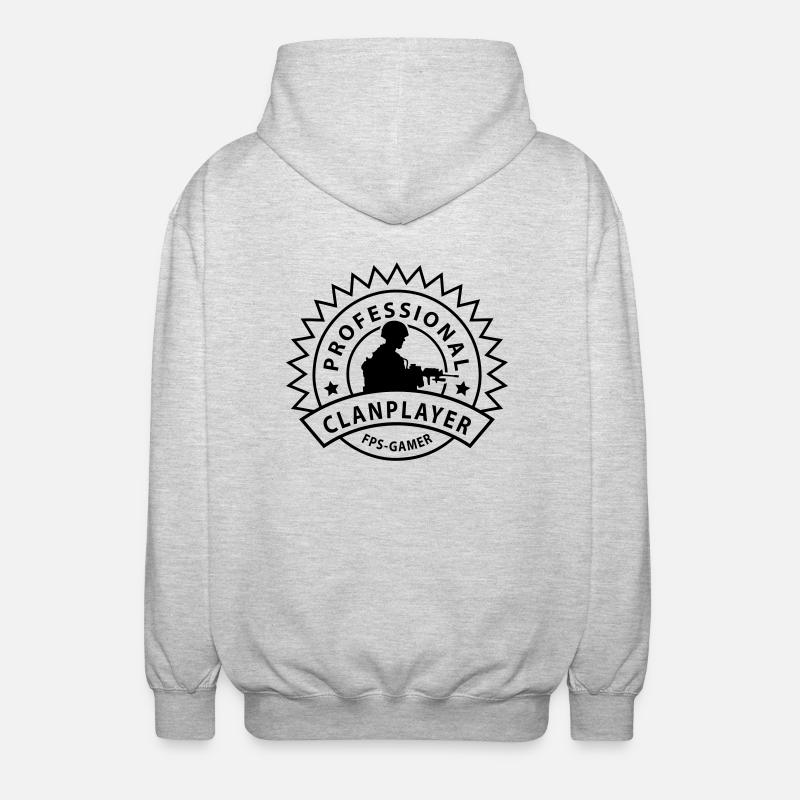 clan - Veste à capuche unisexe - gris clair chiné