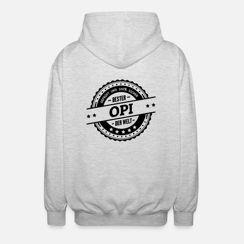 Bester Opi - Unisex Kapuzenjacke - Hellgrau meliert