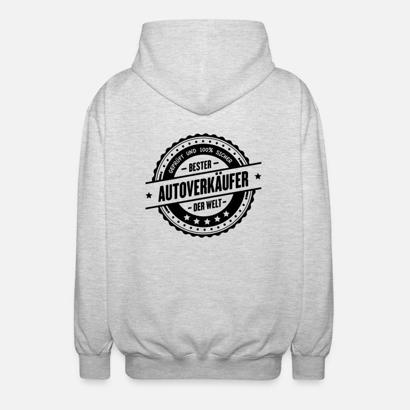 Bester Autoverkäufer - Unisex Kapuzenjacke - Hellgrau meliert