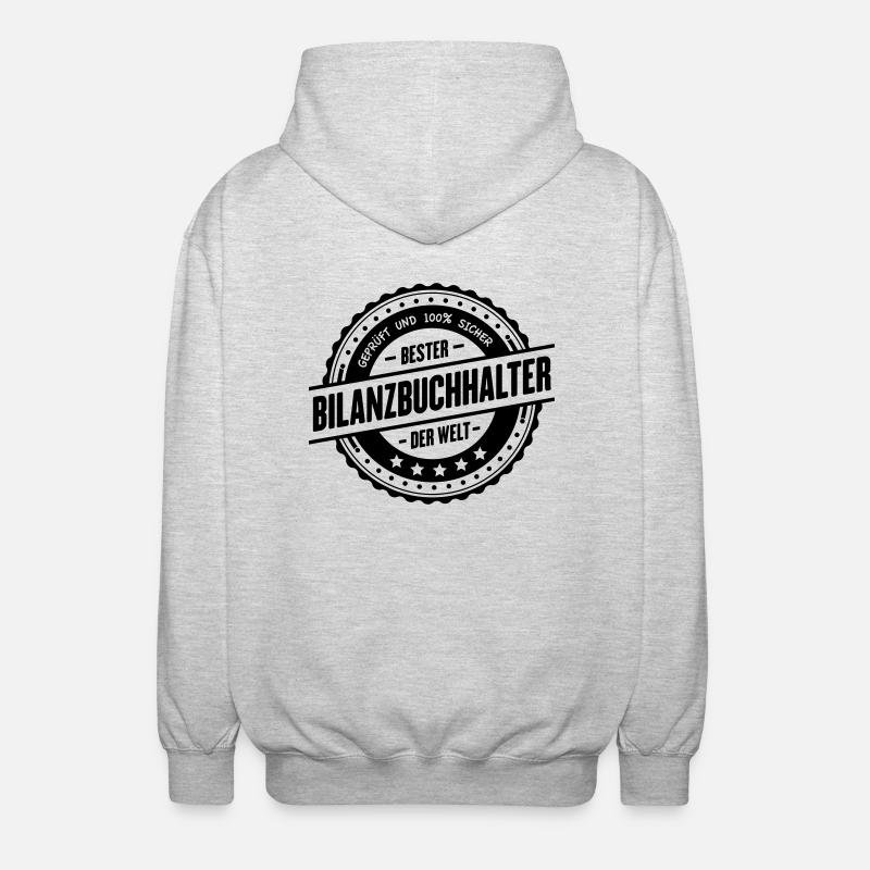 Bester Bilanzbuchhalter - Unisex Kapuzenjacke - Hellgrau meliert