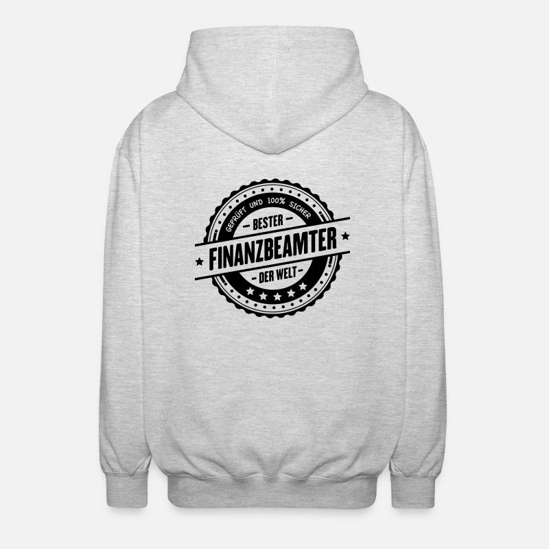 Bester Finanzbeamter - Unisex Kapuzenjacke - Hellgrau meliert