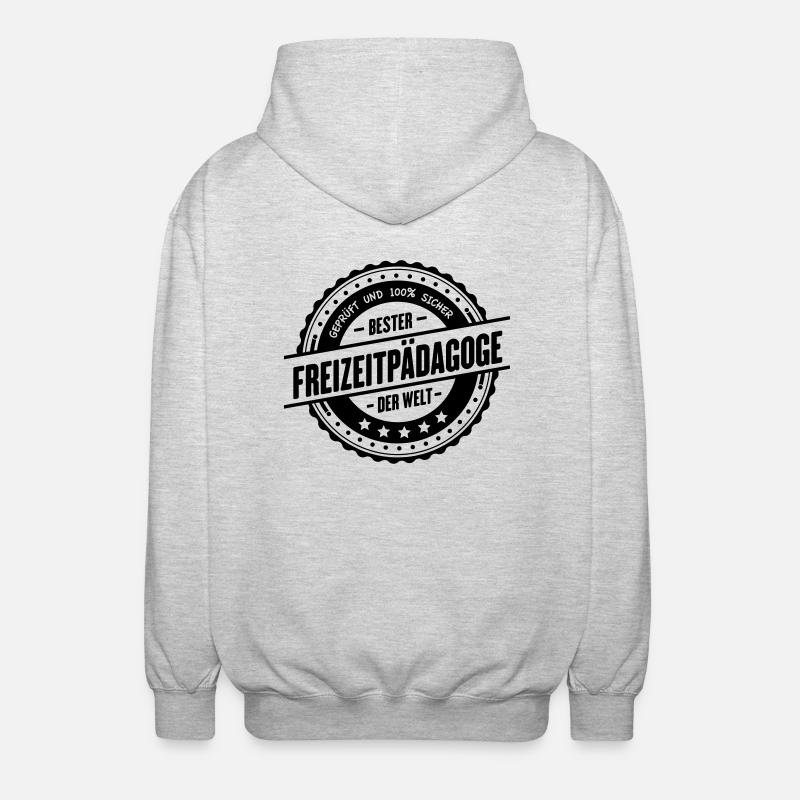 Bester Freizeitpädagoge - Unisex Kapuzenjacke - Hellgrau meliert