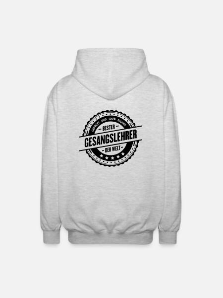 Bester Gesangslehrer - Unisex Kapuzenjacke - Hellgrau meliert
