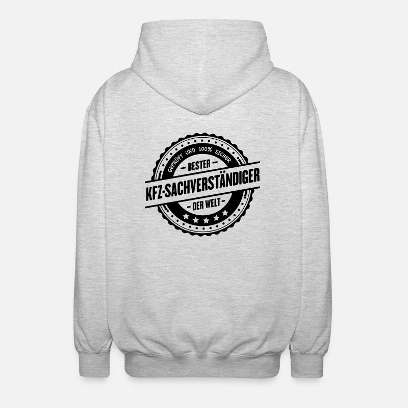 KFZ-Sachverständiger - Unisex Kapuzenjacke - Hellgrau meliert