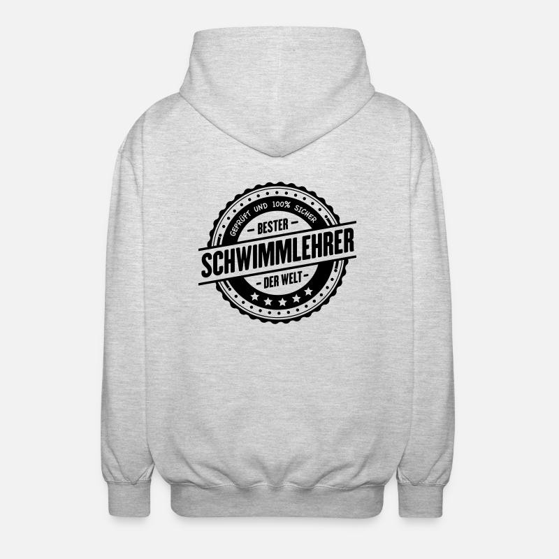 Bester Schwimmlehrer - Unisex Kapuzenjacke - Hellgrau meliert