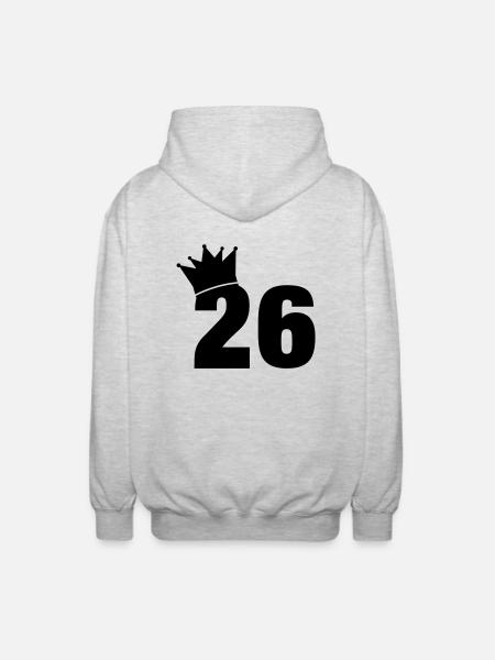 26_krone_f1 - Unisex Kapuzenjacke - Hellgrau meliert