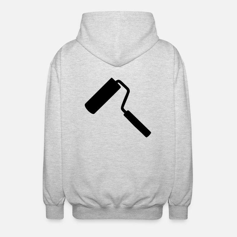 Paint roller - Unisex Hooded Jacket - light heather grey