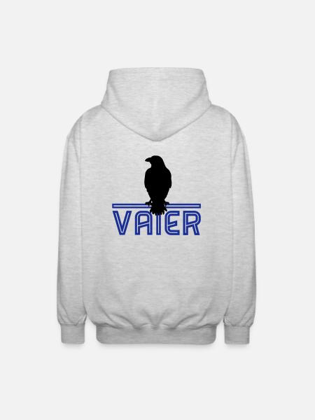 Rabenvater - Unisex Kapuzenjacke - Hellgrau meliert