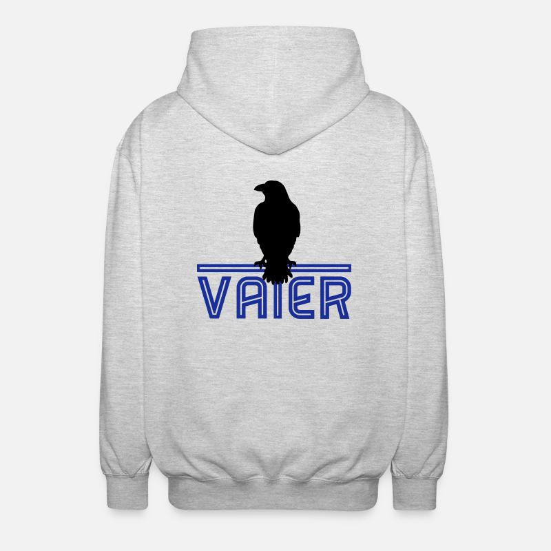Rabenvater - Veste à capuche unisexe - gris clair chiné