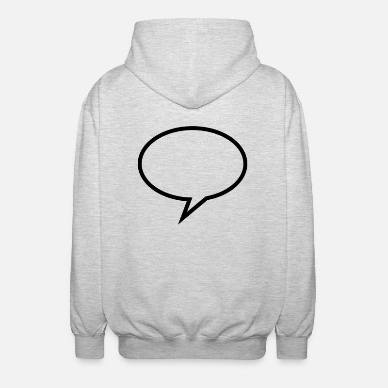 Speech Bubble - Veste à capuche unisexe - gris clair chiné