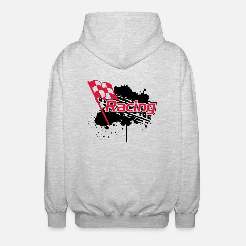 Racing - Unisex Kapuzenjacke - Hellgrau meliert
