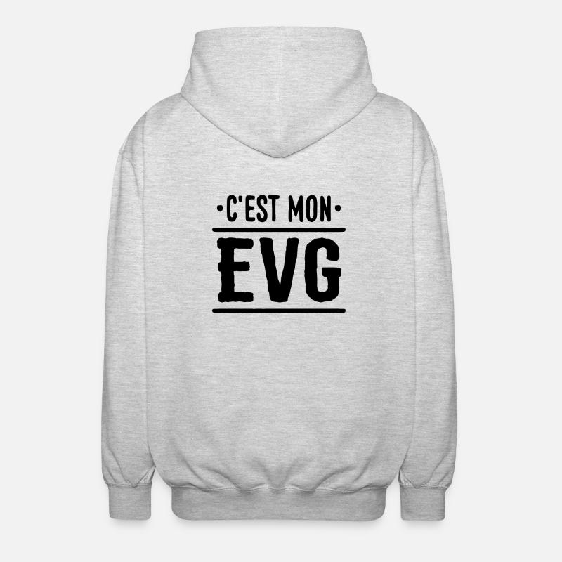 C'est mon evg mariage - Veste à capuche unisexe - gris clair chiné