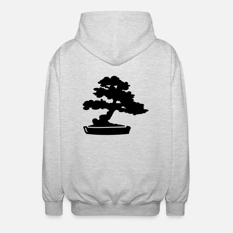 Bonsai Tree - Unisex Hooded Jacket - light heather grey