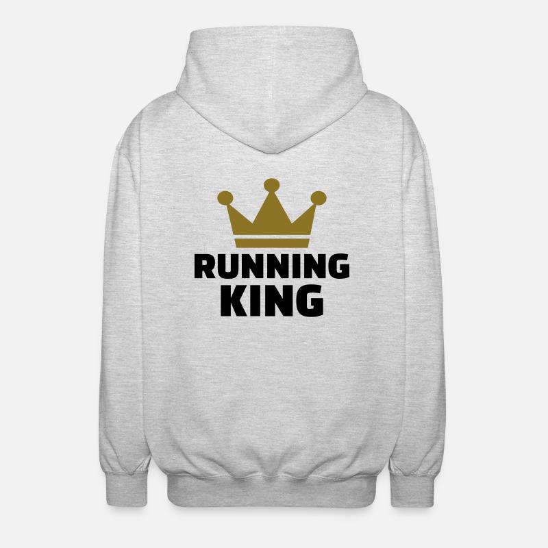 Running King - Veste à capuche unisexe - gris clair chiné