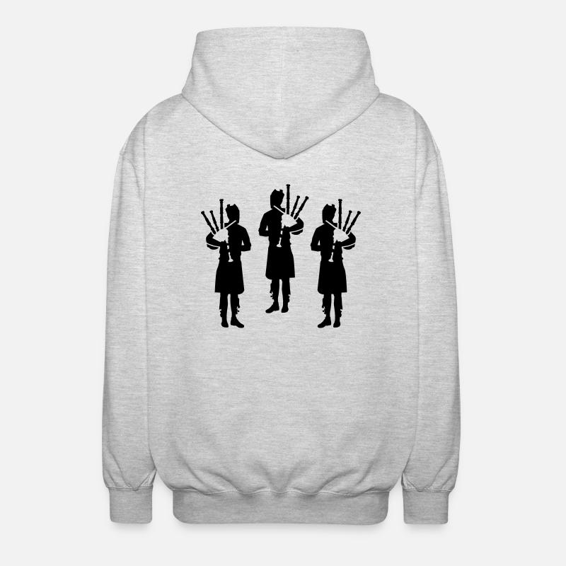Dudelsack - Unisex Kapuzenjacke - Hellgrau meliert