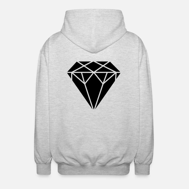 Diamant - Unisex Kapuzenjacke - Hellgrau meliert
