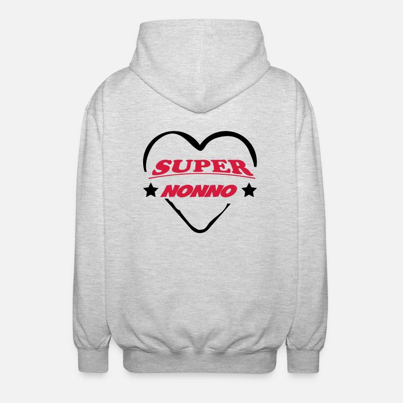 Super nonno 111 - Unisex Kapuzenjacke - Hellgrau meliert