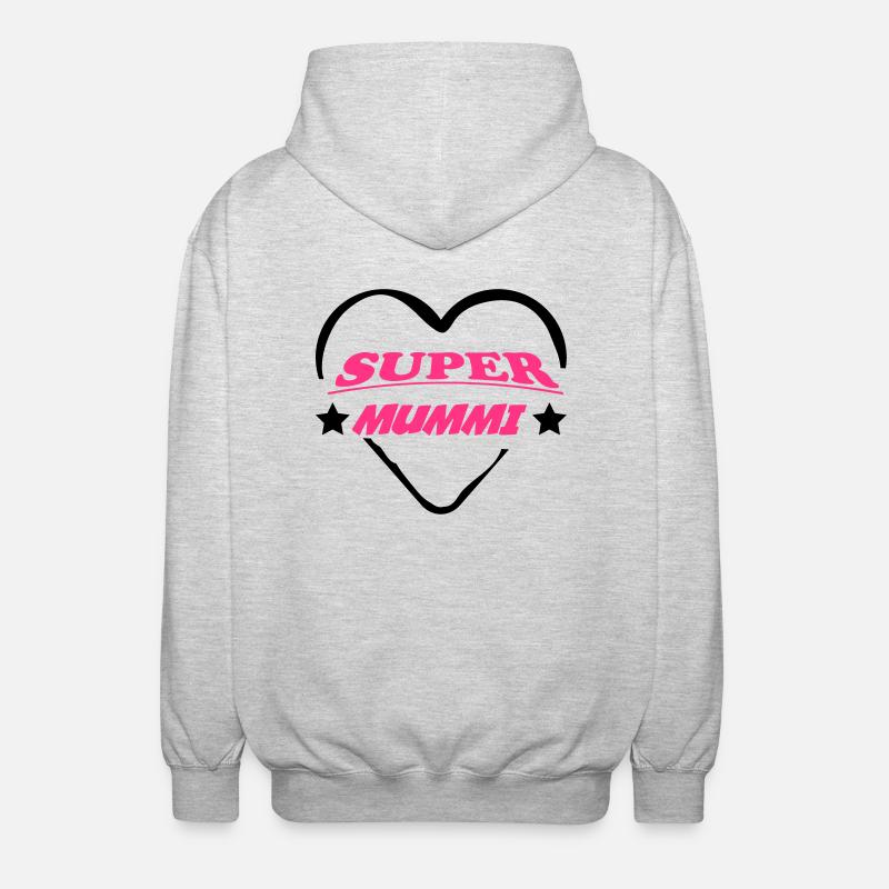 Super mummi - Veste à capuche unisexe - gris clair chiné