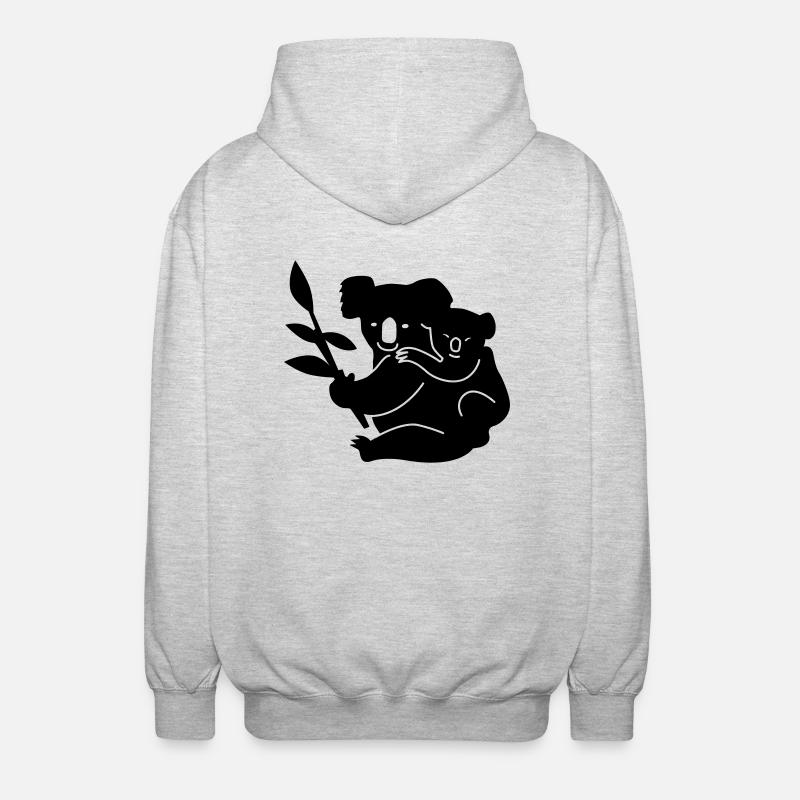 koala - Unisex Kapuzenjacke - Hellgrau meliert