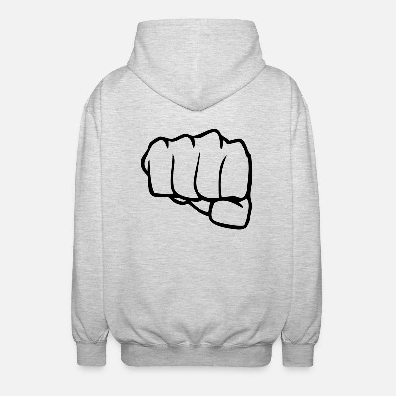 faust_01 - Unisex Kapuzenjacke - Hellgrau meliert