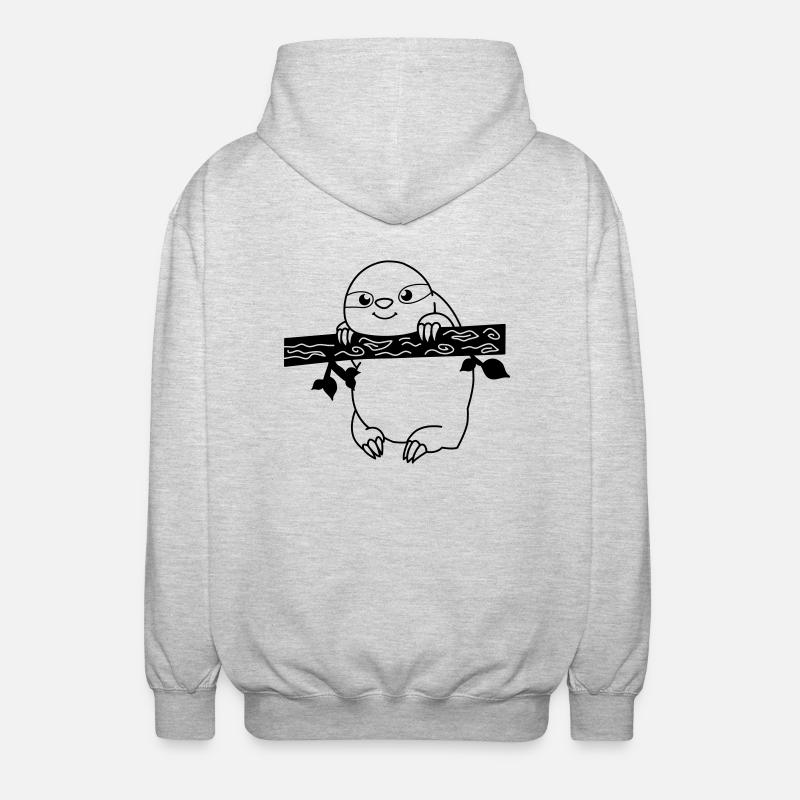 faultier_01 - Unisex Hooded Jacket - light heather grey